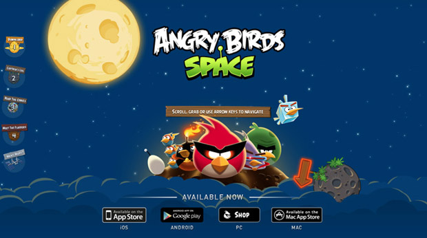 AngryBirds Best Responsive Website Example