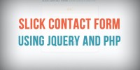 Slick Contact Form using jQuery and PHP