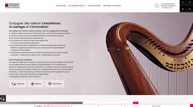 Mecenat Musical Societe Generale Best Responsive Website Examples