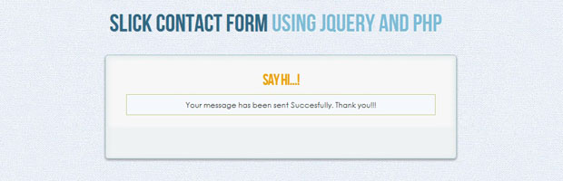 Slick Contact Form using jQuery and PHP - Notification_2
