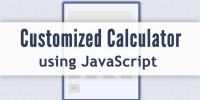 Customized Calculator using Javascript