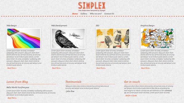 SIMPLEX : Free responsive web template-desktop SIMPLEX : Free responsive web template