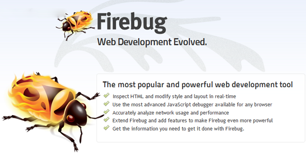 firebug Useful addons for web designers and developers