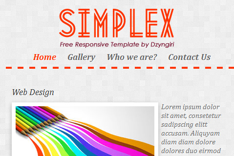 SIMPLEX : Free responsive web template-iPhone-horizontal SIMPLEX : Free responsive web template