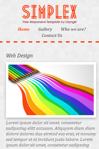 SIMPLEX : Free responsive web template - iPhone-vertical SIMPLEX : Free responsive web template