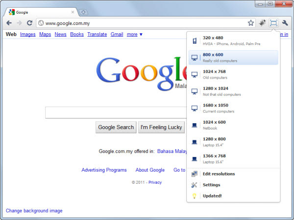 window-resizer Useful addons for web designers and developers