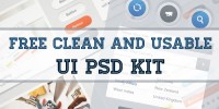 Free clean and usable UI psd kit