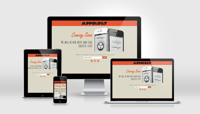 featured-image Appology: Free responsive coming soon page template