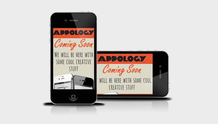 iPhone Appology: Free responsive coming soon page template