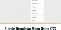 Simple Dropdown Menu Using CSS