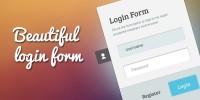 Beautiful login form using HTML, CSS3 and JavaScript